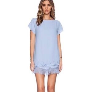 Cynthia Vincent Silk Fringed Dress
